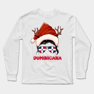 Dominicana girl, Dominican Christmas gift , Regalo Navidad Dominicana Long Sleeve T-Shirt